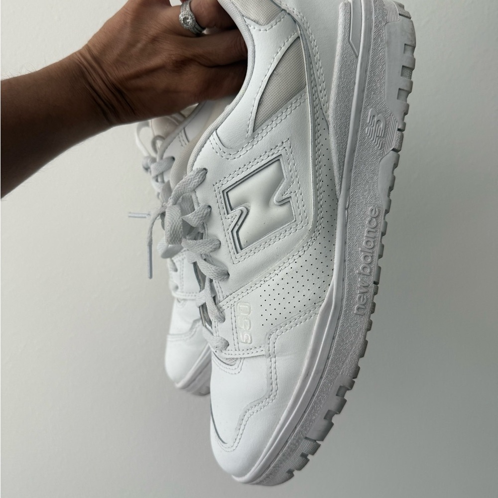 New Balance All-White Athletic Shoes